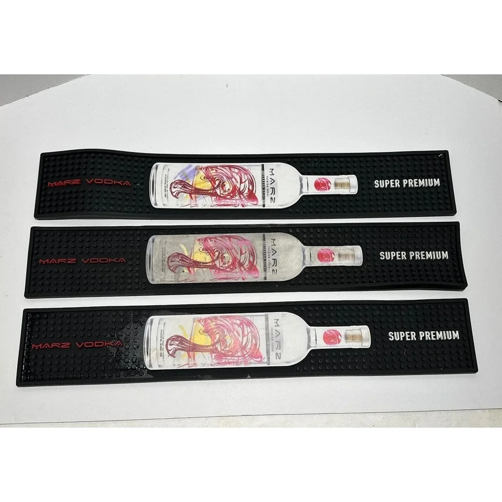 3X Mark Vodka Bar Mat Rubber Spill‎ Mat 23.5